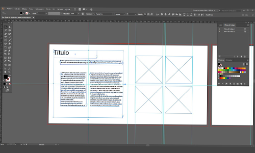 Maquetación en Illustrator.