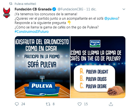 Ejemplo de copywriting en redes sociales en el perfil de twitter 