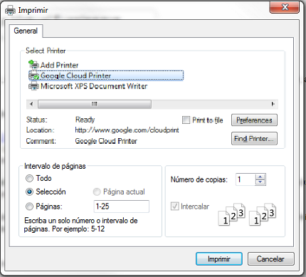 Google Cloud Print permite imprimir desde cualquier lugar - INESEM